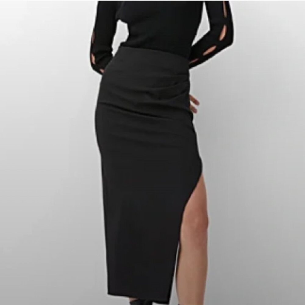 Black Slit Skirt